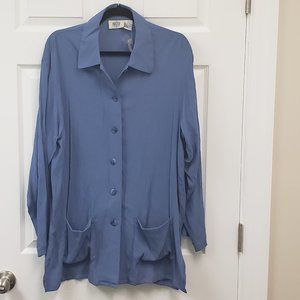 Pasta, blue button down, oversized tunic blouse, blazer, cardigan, blouse, NWT